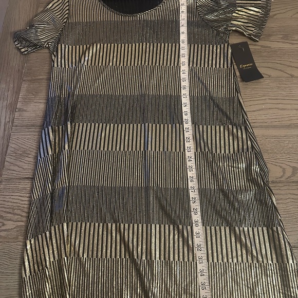 Espresso Black and Gold Striped Midi Dress New with tags - Picture 13 of 15
